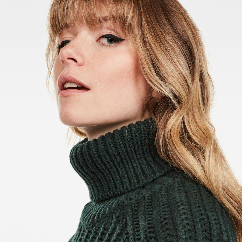 G-Star RAW® Ave Turtle Knit Green detail shot
