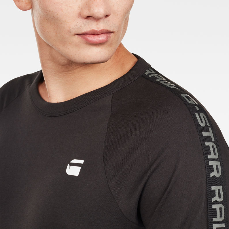 G-Star RAW® Satur Raglan T-Shirt Noir detail shot