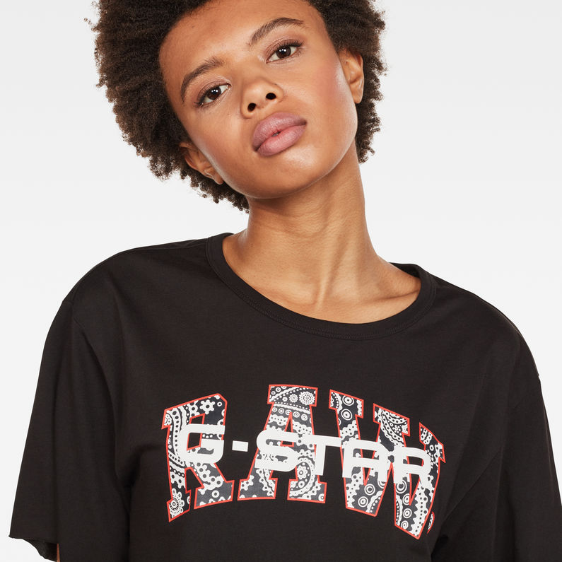 G-Star RAW® Rie Art T-Shirt Negro detail shot
