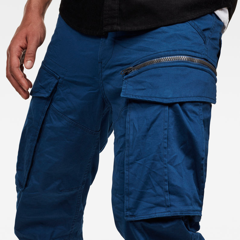 G-STAR® Rovic Zip 3D Straight Tapered Pant Dunkelblau detail shot