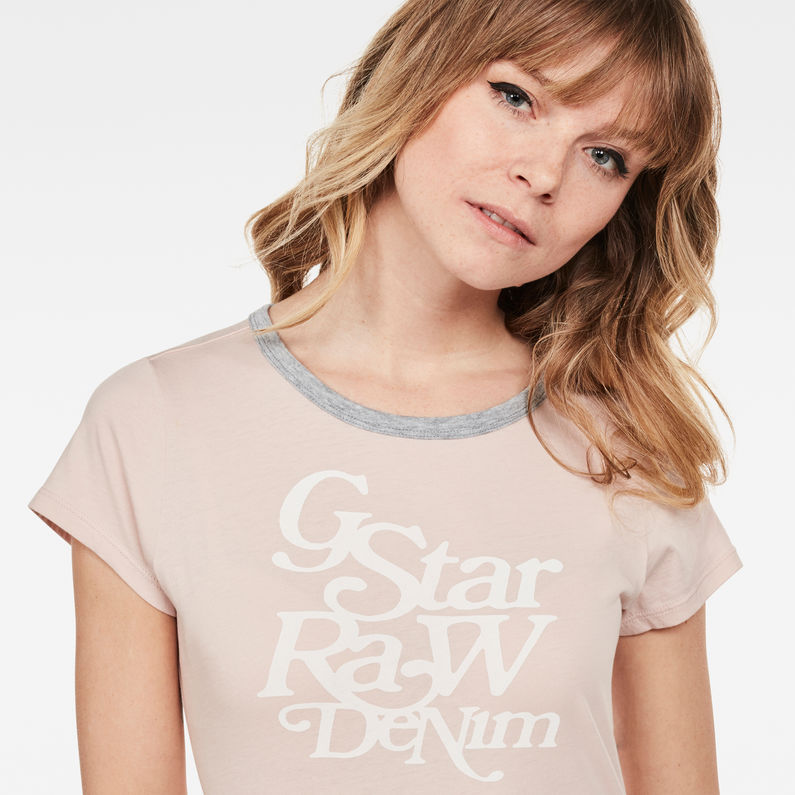 G-Star RAW® Civita Slim T-Shirt Pink detail shot