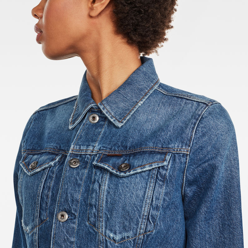 G-STAR® 3301 Fringe Slim Jacket Bleu moyen detail shot