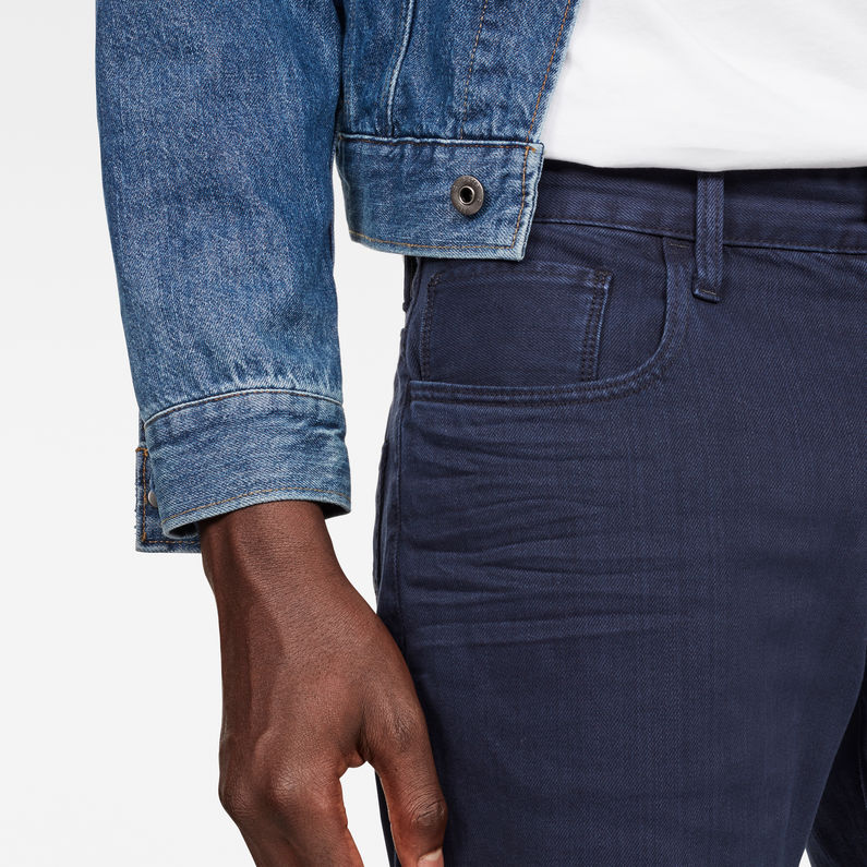 G-STAR® 3301 Denim Shorts Dark blue detail shot buckle