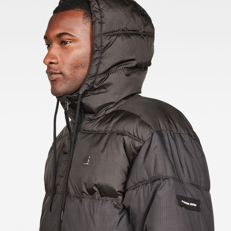 G-STAR® Swando Block Hooded Jacket Noir detail shot