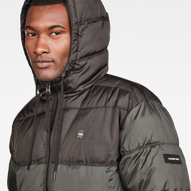 G-STAR® Swando Block Hooded Jacket Grey detail shot