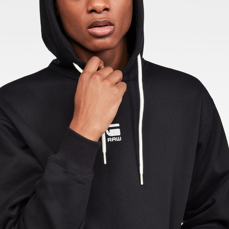 G-Star RAW® Stor Swando Ann Hooded Sweater Black detail shot