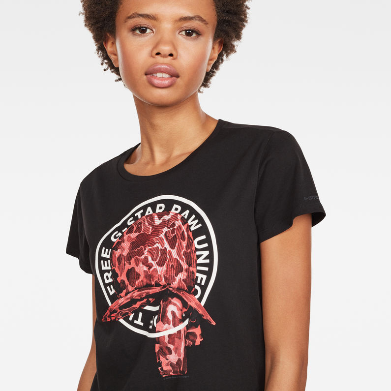 G-Star RAW® Graphic 76 Top Black detail shot