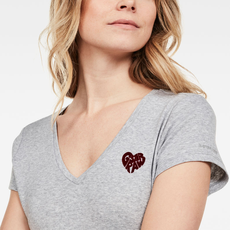 G-Star RAW® Graphic 51 Slim T-Shirt Grey detail shot