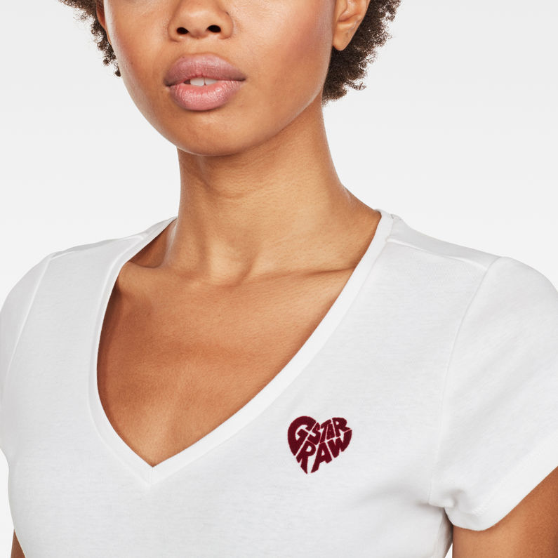 G-Star RAW® Graphic 51 Slim T-Shirt White detail shot