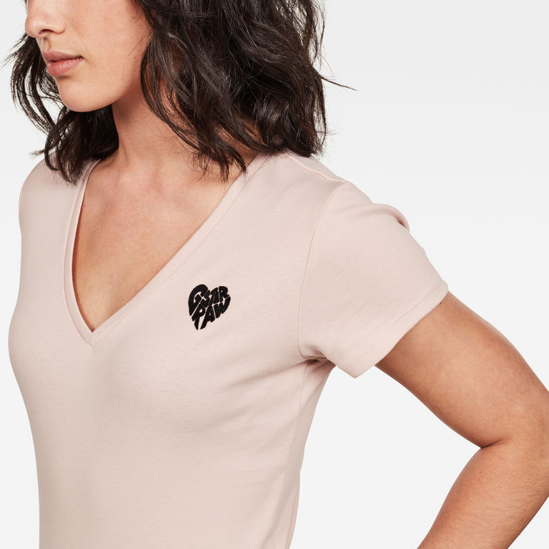 G-Star RAW® Graphic 51 Slim T-Shirt Pink detail shot