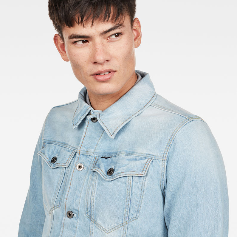 G-Star RAW® 3301 Slim Jacket Medium blue detail shot