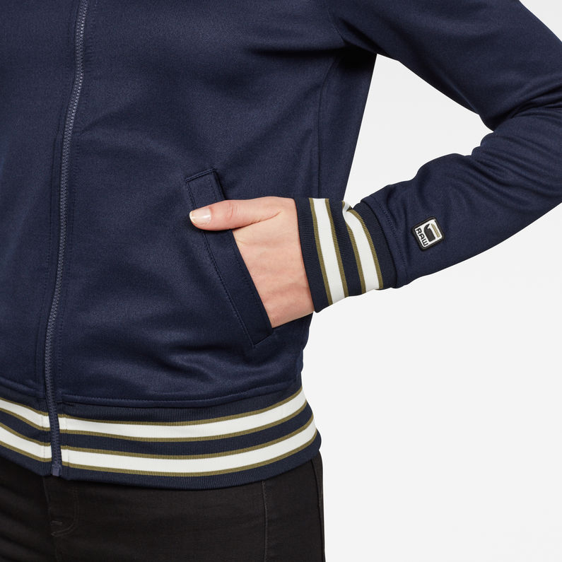 G-STAR® Lucay Slim Tracktop Sweat Dark blue detail shot