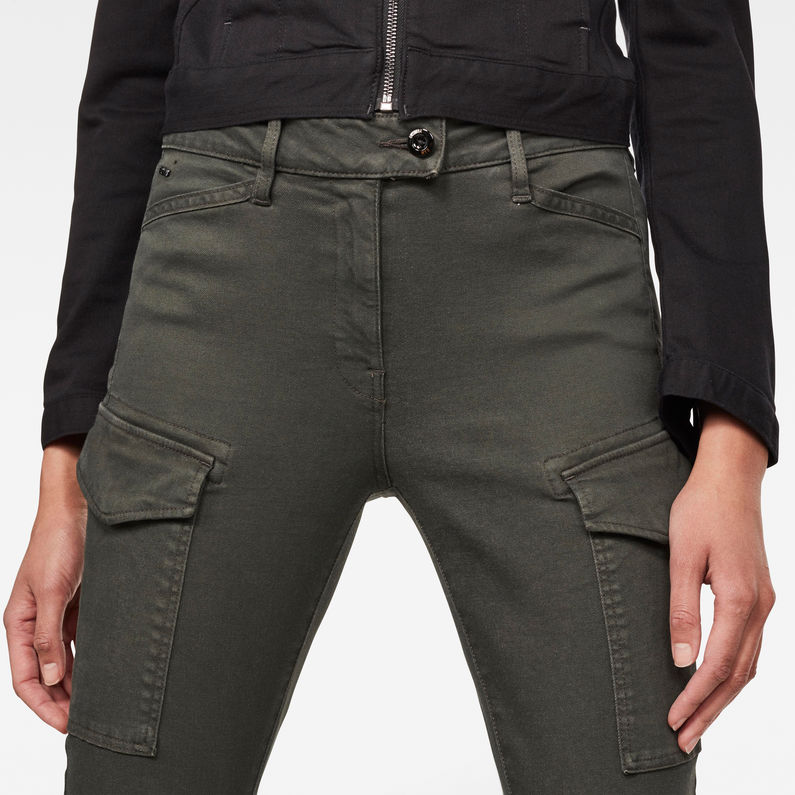 G-Star RAW® Blossite Army High Skinny Trousers Grey detail shot