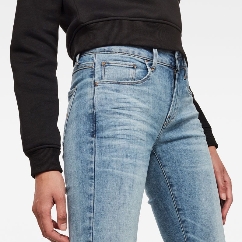 G-STAR® 3301 Mid Waist Straight Jeans Midden blauw