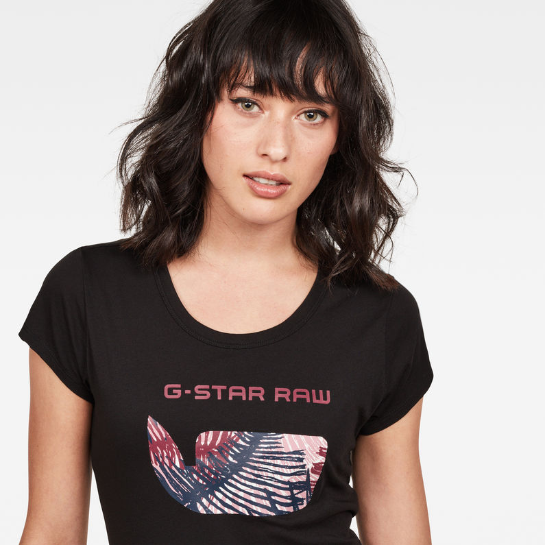 G-Star RAW® Graphic 18 Slim T-Shirt Black detail shot