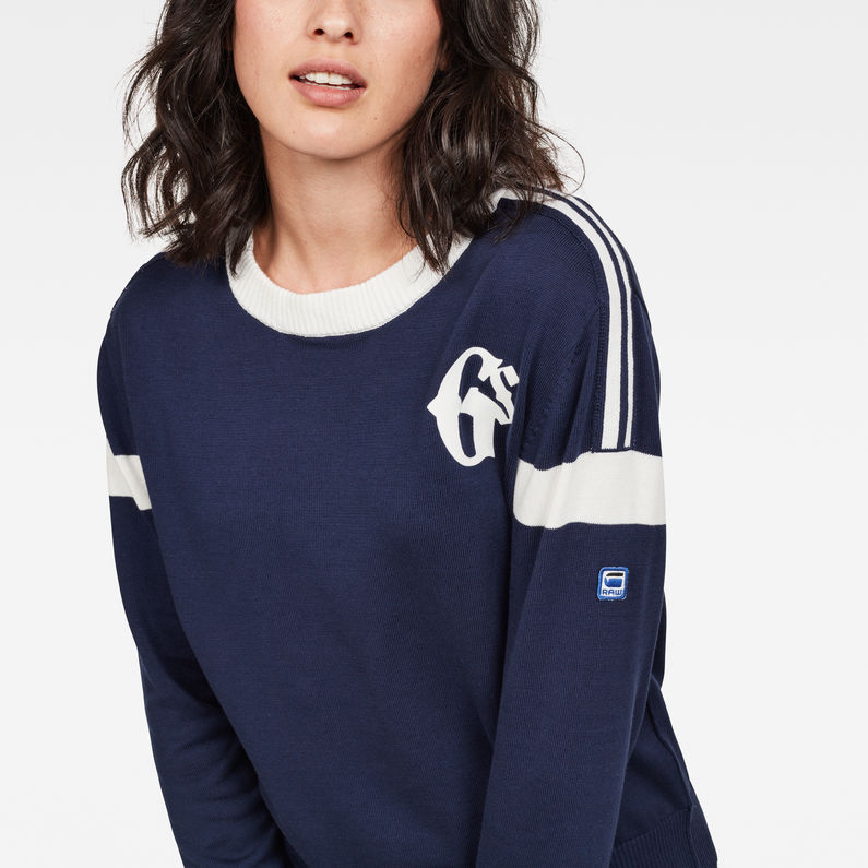 G-Star RAW® Spoort Knit Medium blue detail shot