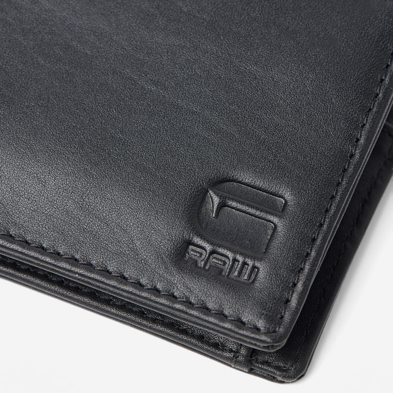 G-Star RAW® Cart Leather Wallet Negro detail shot