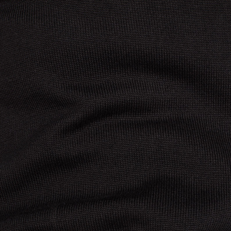 G-Star RAW® Track Drop Zip Through Knit Black fabric shot