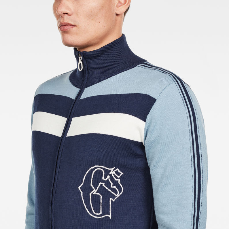 G-Star RAW® Track Drop Zip Through Knit ダークブルー