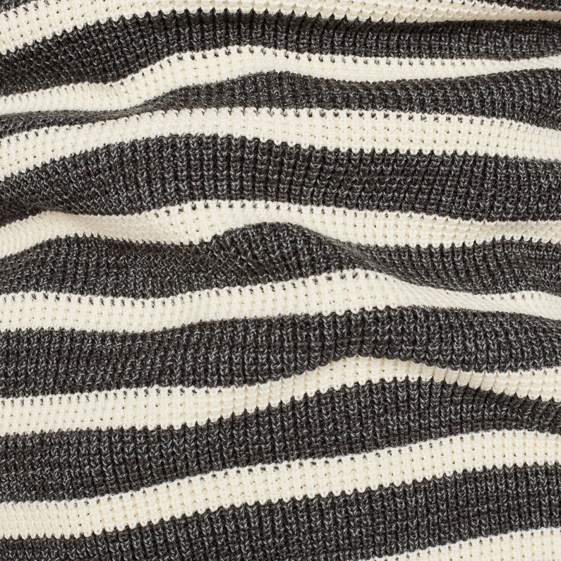 G-STAR® Dadin Stripe Knit Gris fabric shot