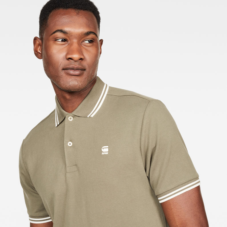 G-Star RAW® Dunda Slim Stripe Polo Green