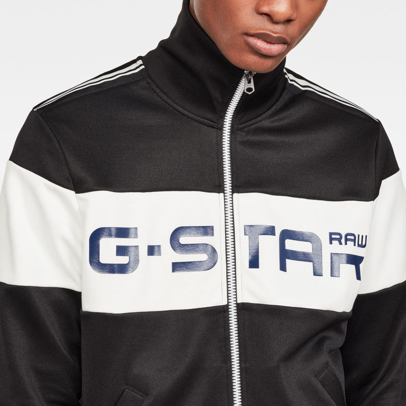 G-Star RAW® Alchesai Slim Tracktop Sweat Black detail shot