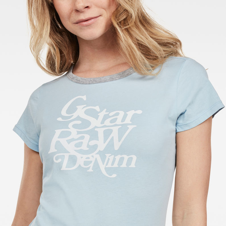 G-Star RAW® Civita Slim T-Shirt Hellblau detail shot