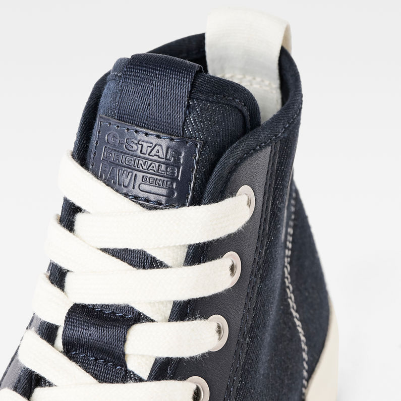 G-STAR® Rackam Parta Denim Mid Sneakers Dark blue detail