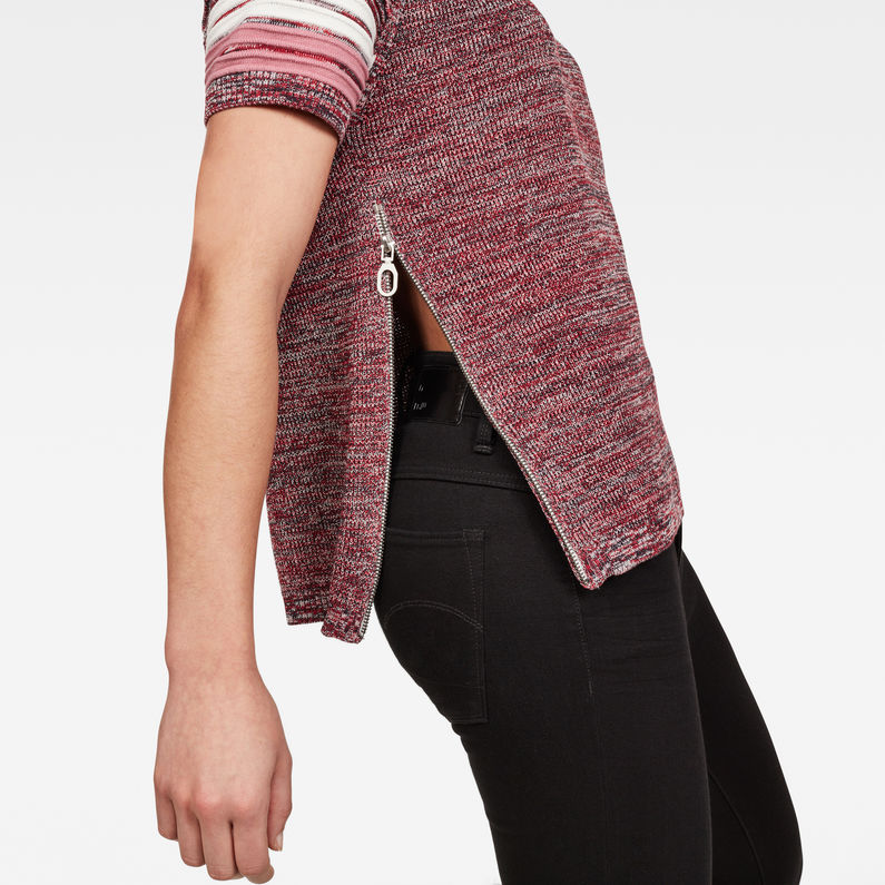 G-Star RAW® Suzaki Stripe Knit Rojo detail shot