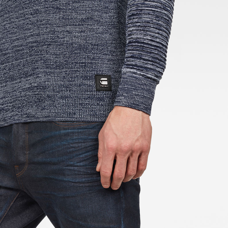 G-STAR® Suzaki Knit Donkerblauw detail shot