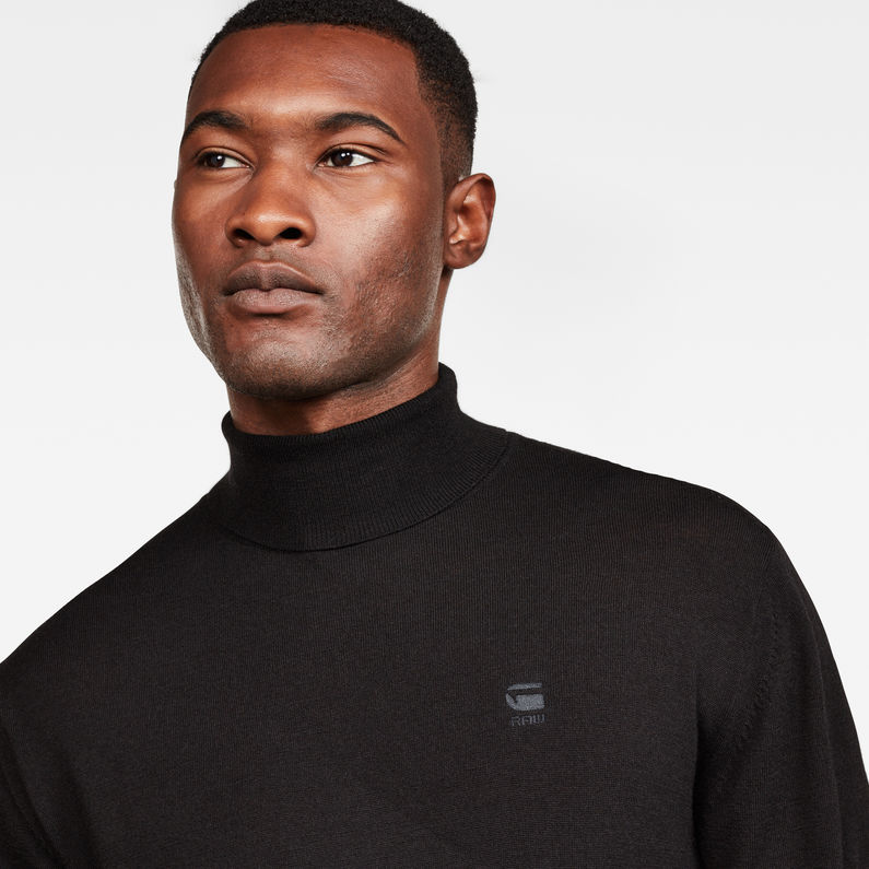G-Star RAW® Core Turtle Knit Schwarz detail shot