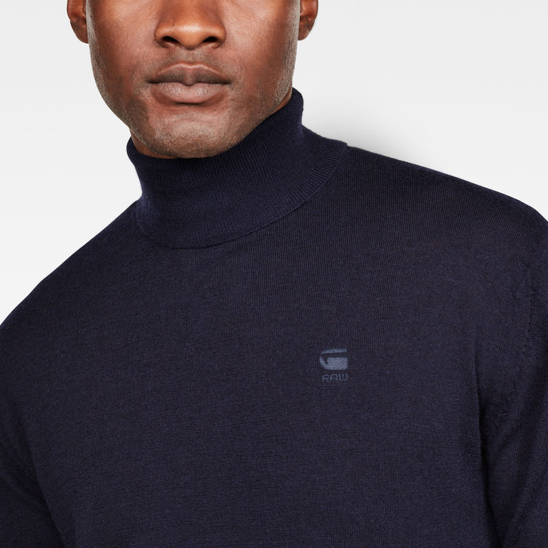 G-Star RAW® Core Turtle Knit Dunkelblau detail shot
