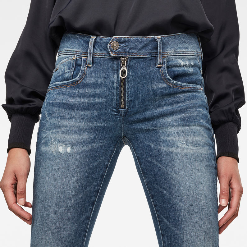 G-STAR® Lynn Zipper Mid Waist Skinny Jeans Mittelblau