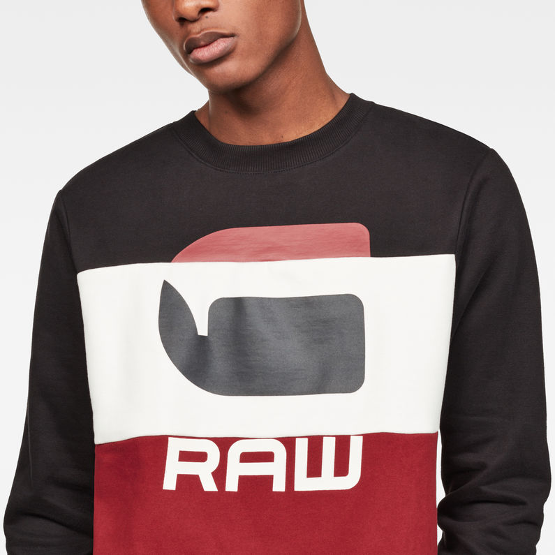 G-Star RAW® Graphic 17 Core Sweat Red detail shot