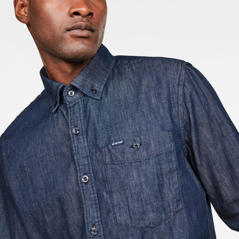 G-Star RAW® Core Button Down Denim Slim Shirt Dark blue
