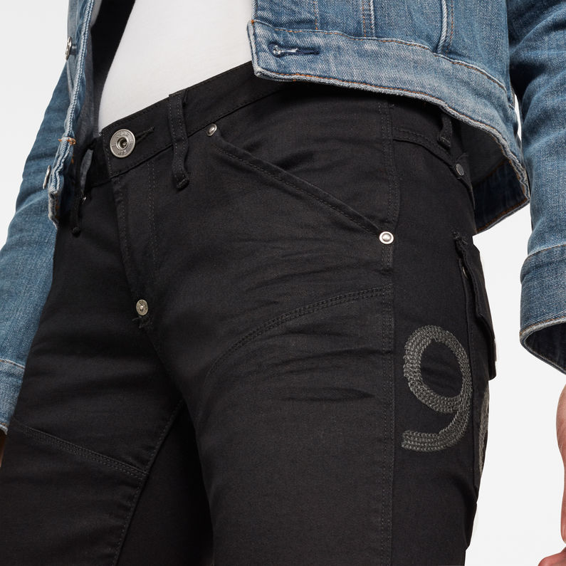 G-STAR® 5620 G-Star Elwood Heritage Ann Embro Tapered Jeans Dunkelblau