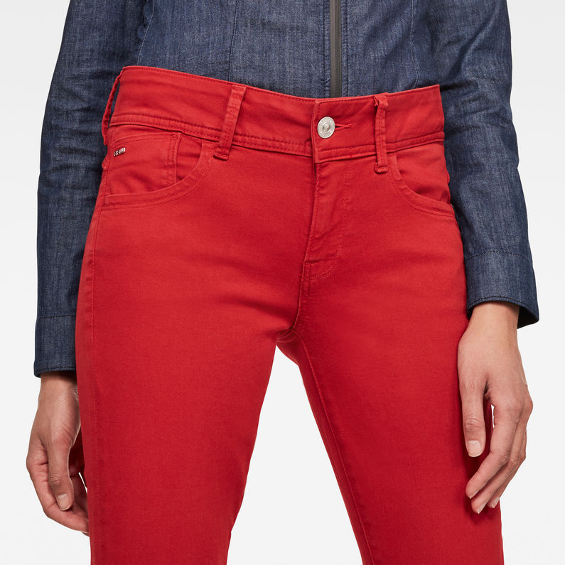 G-Star RAW® Lynn Mid Waist Skinny Colored Jeans Red