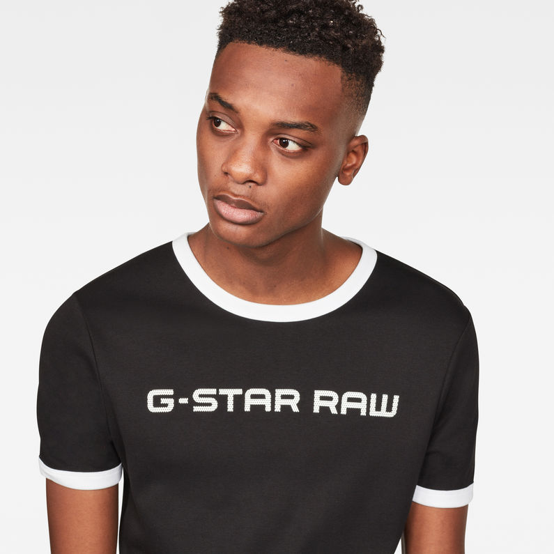 G-Star RAW® Xemoj Slim T-Shirt Black detail shot