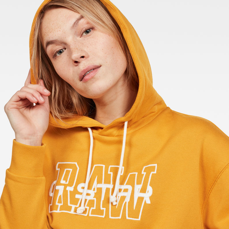 G-Star RAW® Rie Hooded Sweater Gelb detail shot