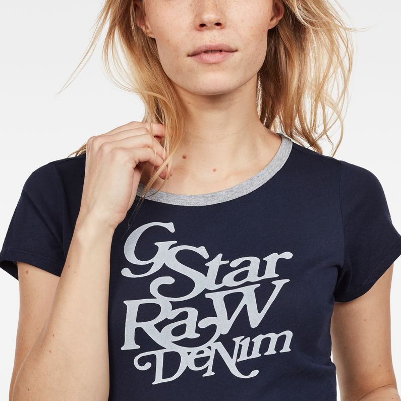 G-Star RAW® Civita Slim T-Shirt Donkerblauw