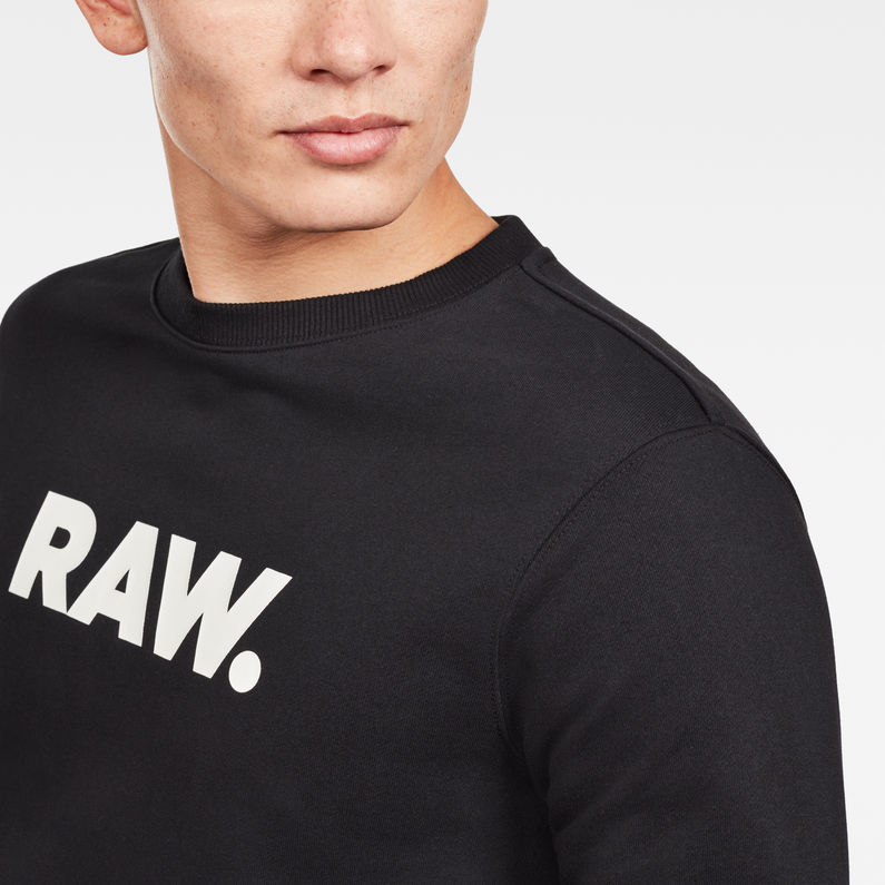G-Star RAW® Ocelat Core Sweat Black detail shot