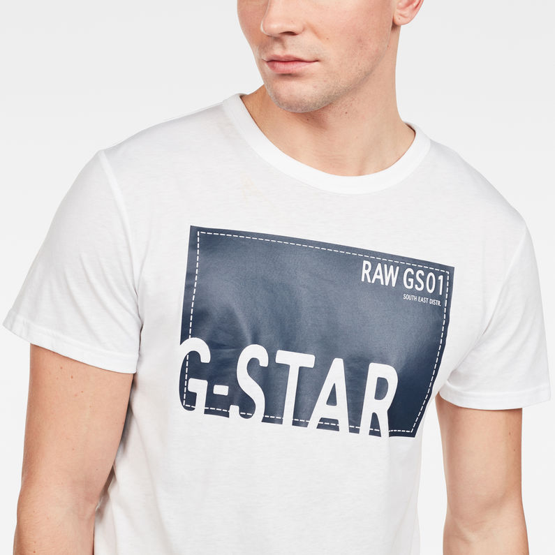 G-Star RAW® Heck T-Shirt Blanco detail shot