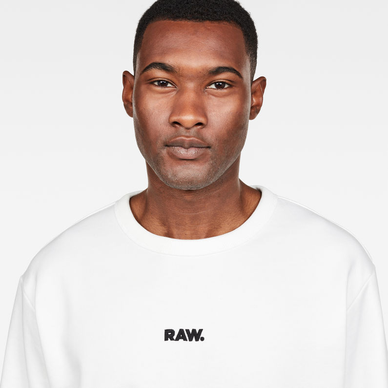 G-Star RAW® Loaq Core Sweater White detail shot