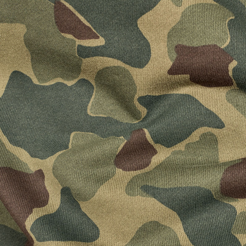 G-Star RAW® Zeabel Beach Camo Core Sweat Green fabric shot