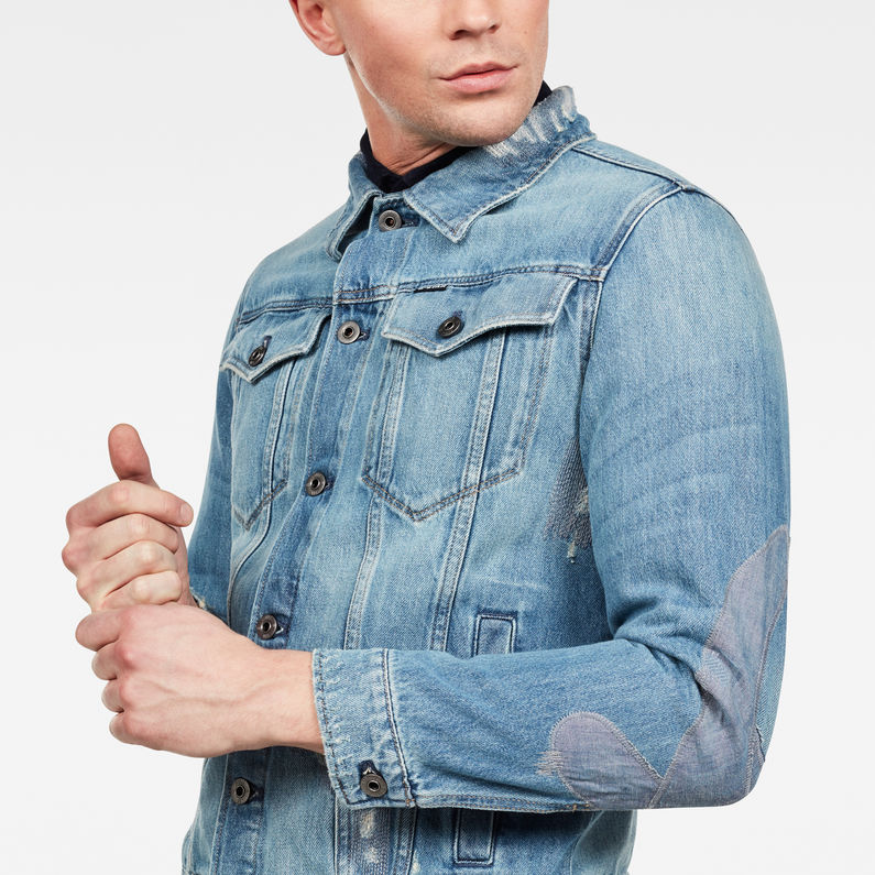 G-STAR® 3301 Slim Tape Restored Jacket Medium blue detail shot