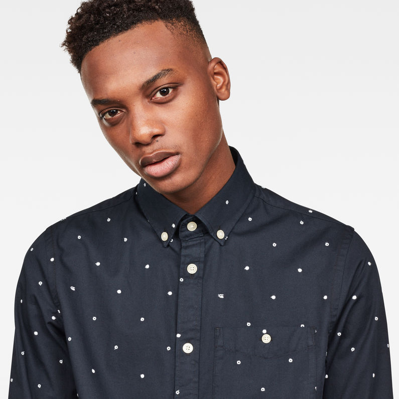 G-Star RAW® Core Button down 1 Pocket Slim Shirt Dark blue