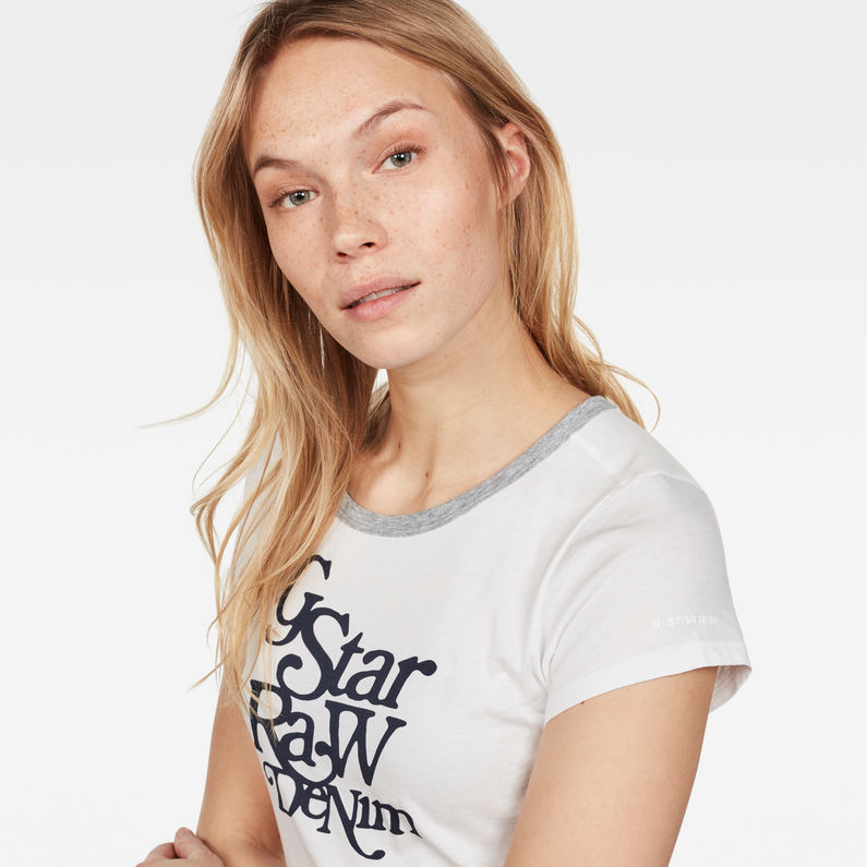 G-Star RAW® Civita Slim T-Shirt White detail shot