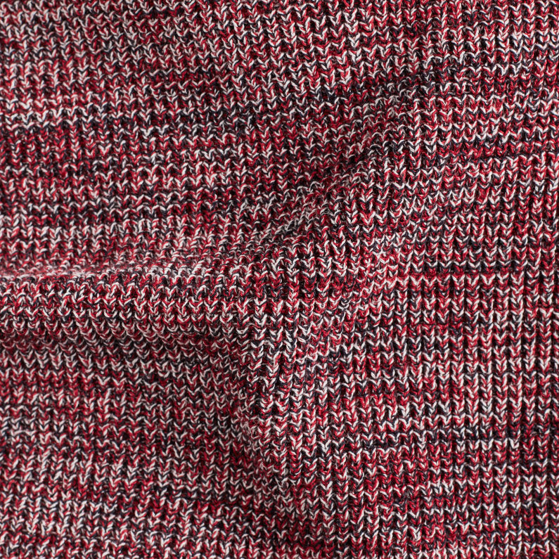 G-Star RAW® Suzaki Stripe Zip Through Knit Red fabric shot