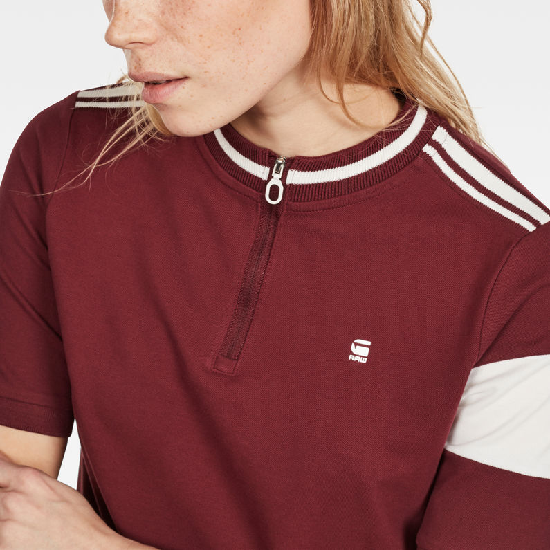 G-Star RAW® Cergy Zip Slim Top Red detail shot
