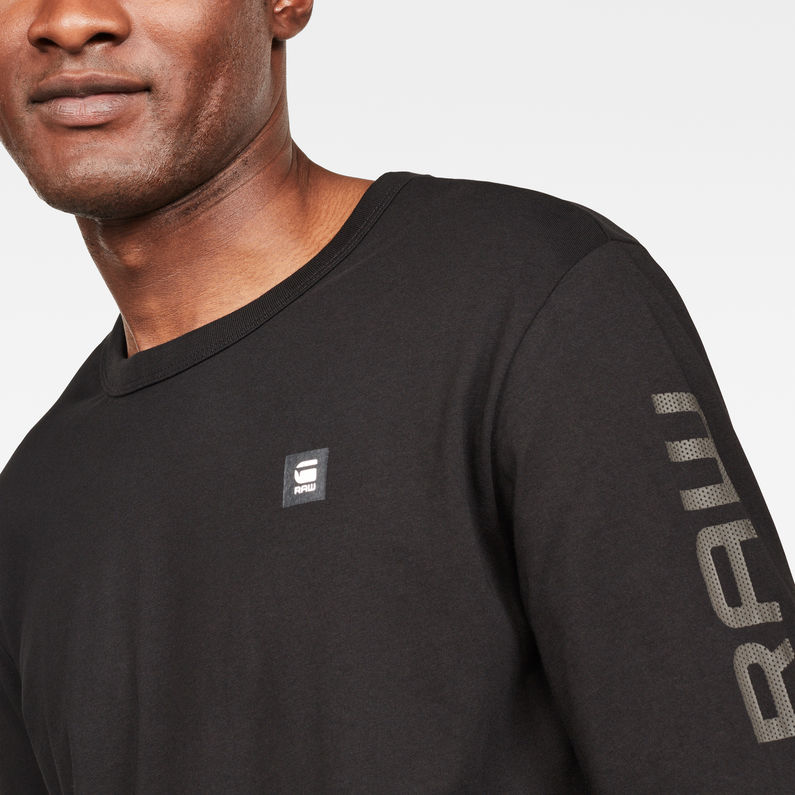 G-Star RAW® Swando Graphic T-Shirt Negro detail shot